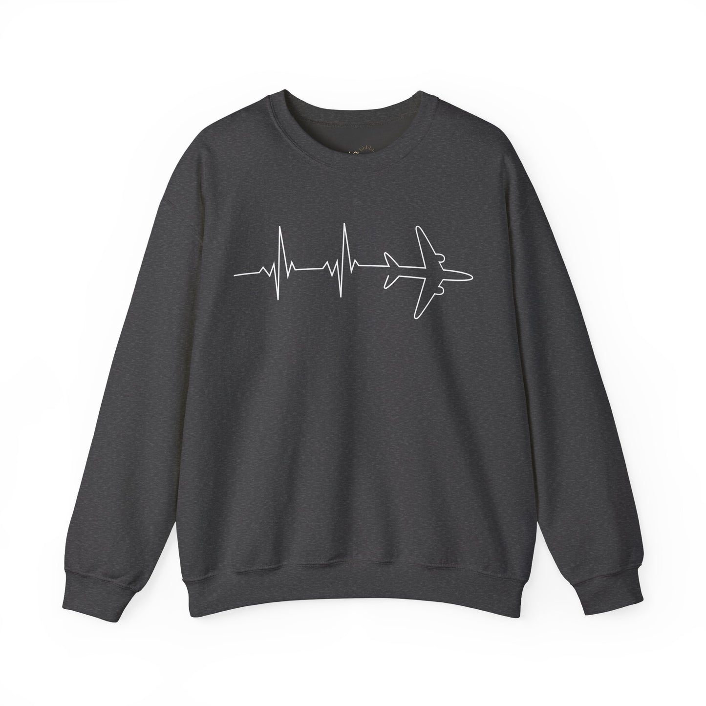 Heartbeat Airplane Premium Sweatshirt