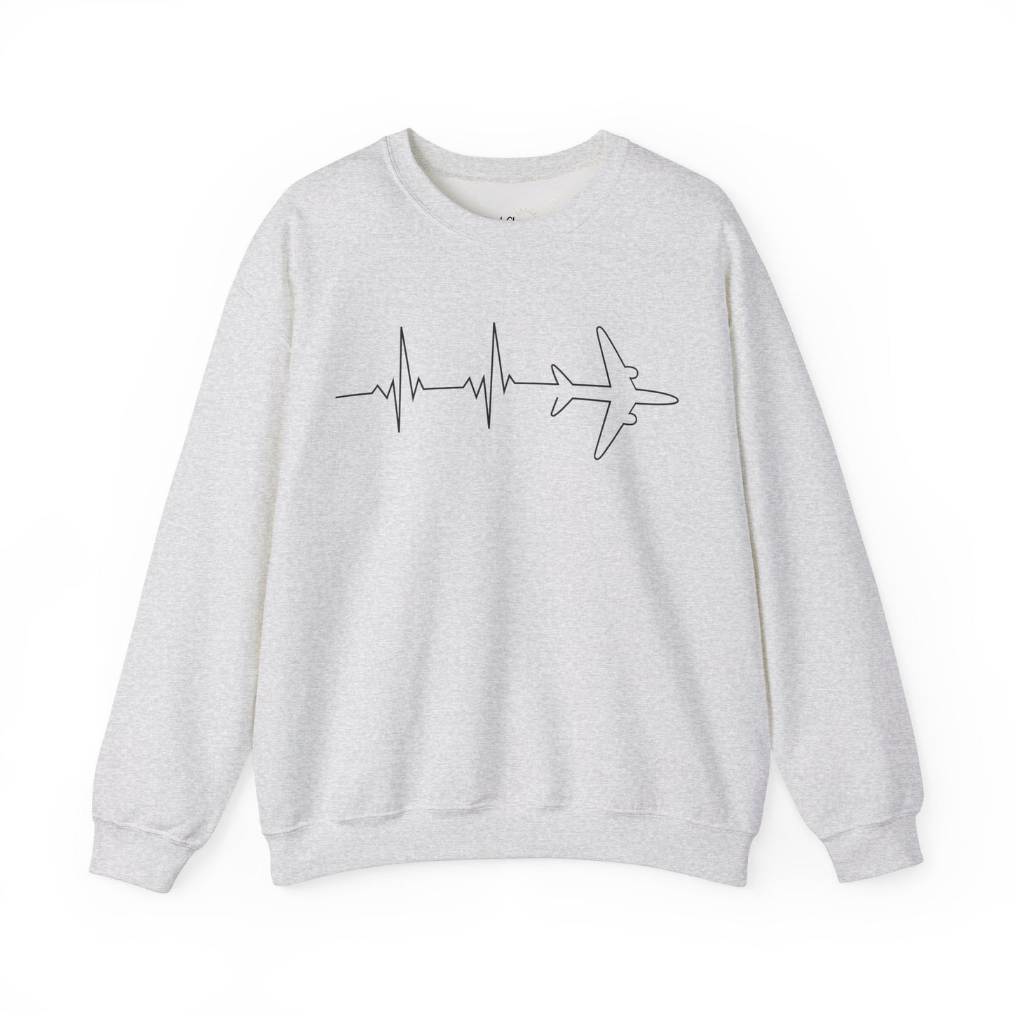 Heartbeat Airplane Premium Sweatshirt