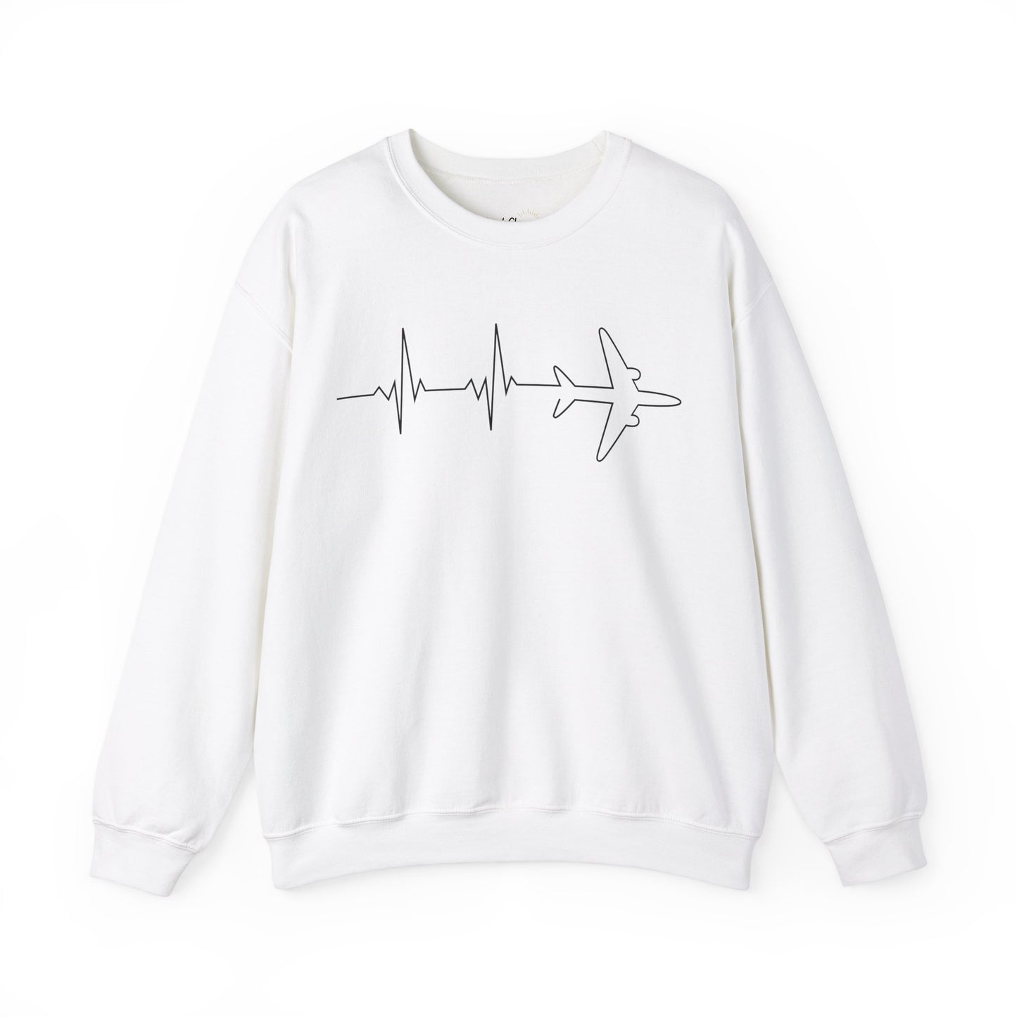 Heartbeat Airplane Premium Sweatshirt