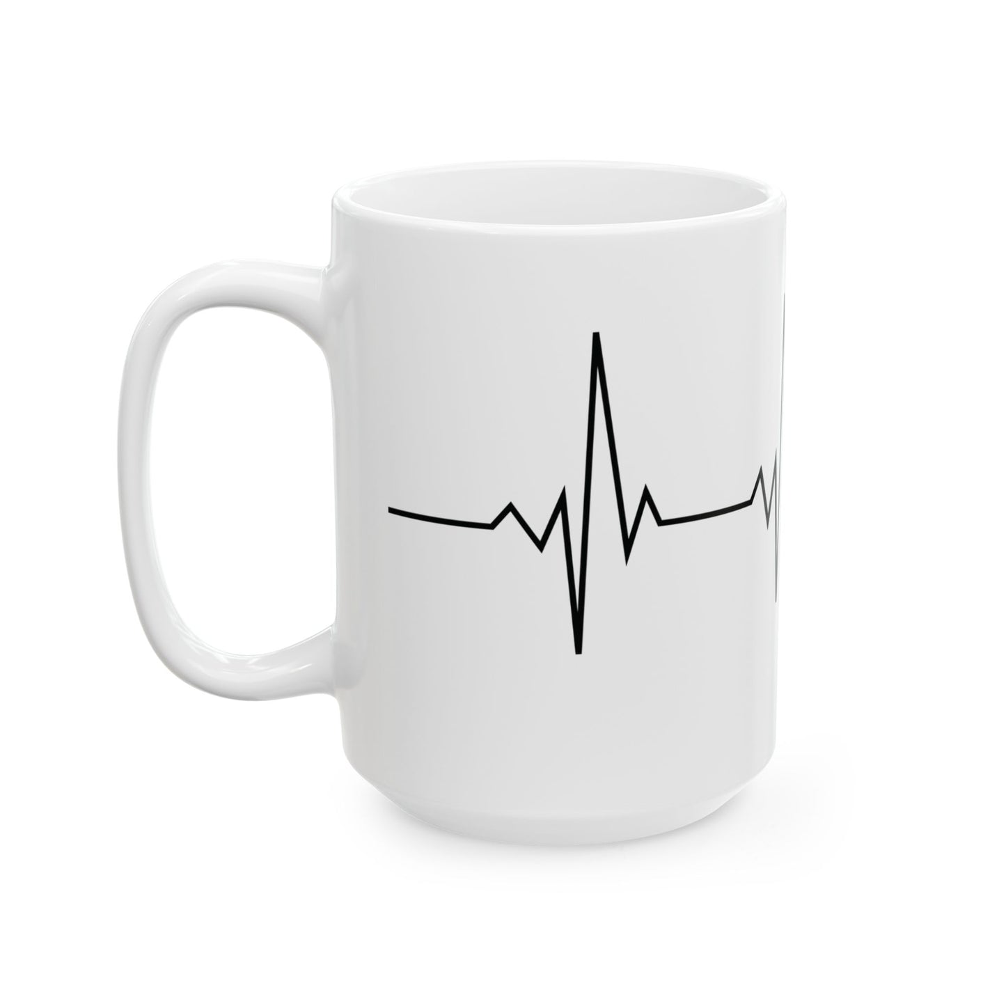 Heartbeat Airplane 15oz Mug