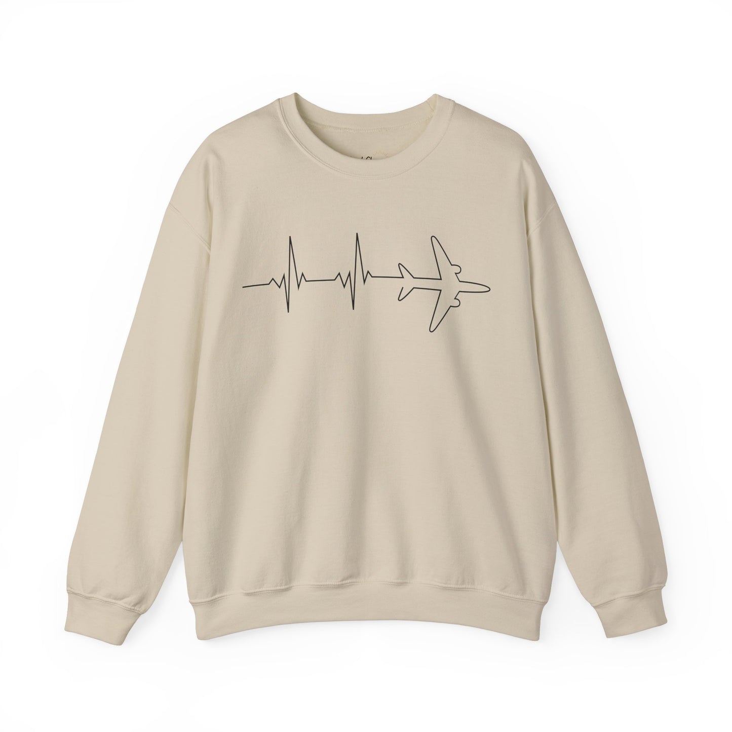 Heartbeat Airplane Premium Sweatshirt