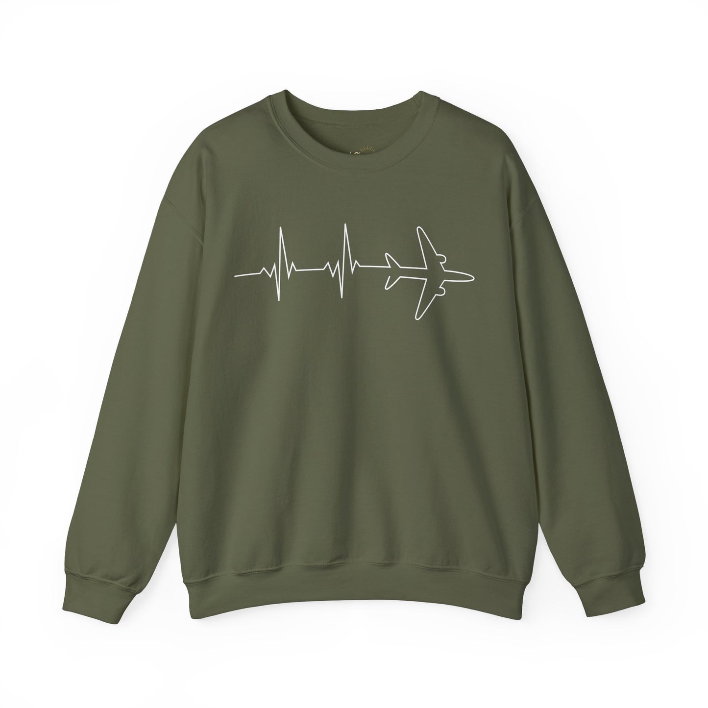 Heartbeat Airplane Premium Sweatshirt