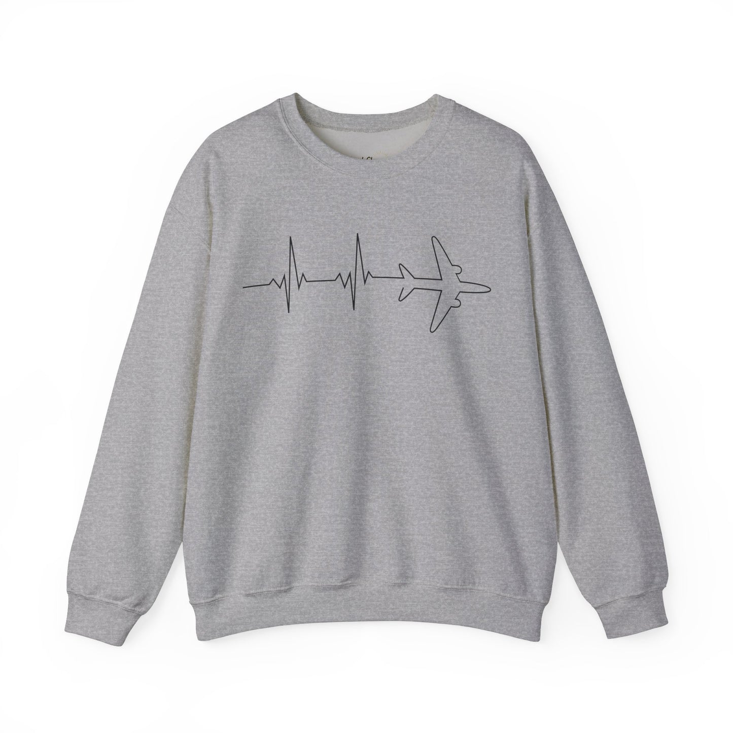 Heartbeat Airplane Premium Sweatshirt
