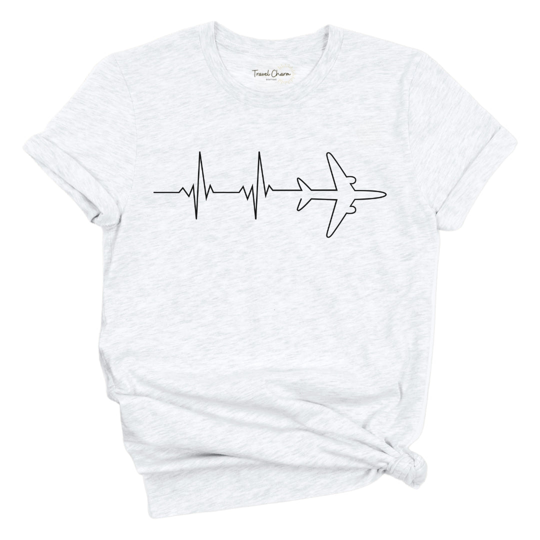 Heartbeat Airplane Premium Tee