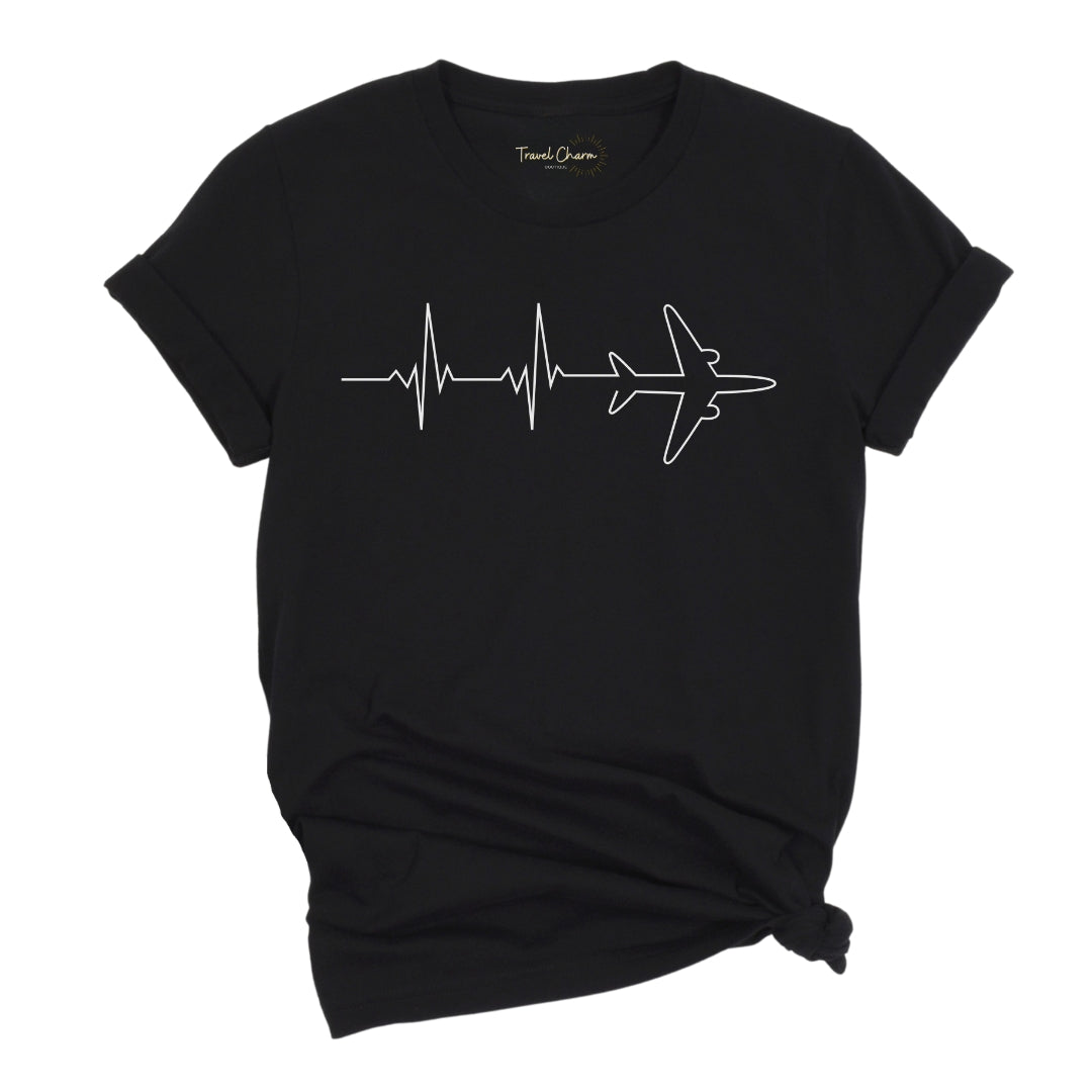 Heartbeat Airplane Premium Tee