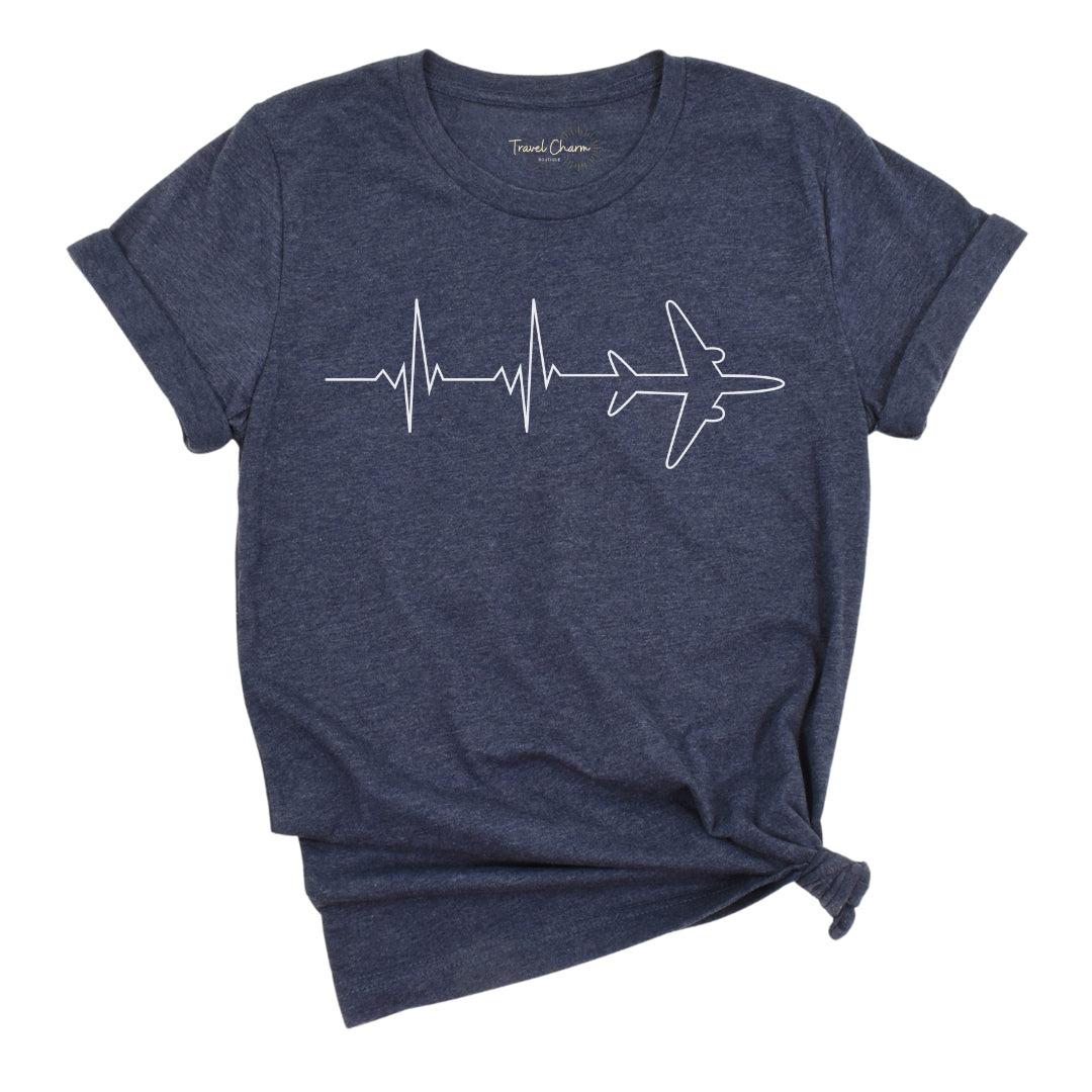 Heartbeat Airplane Premium Tee