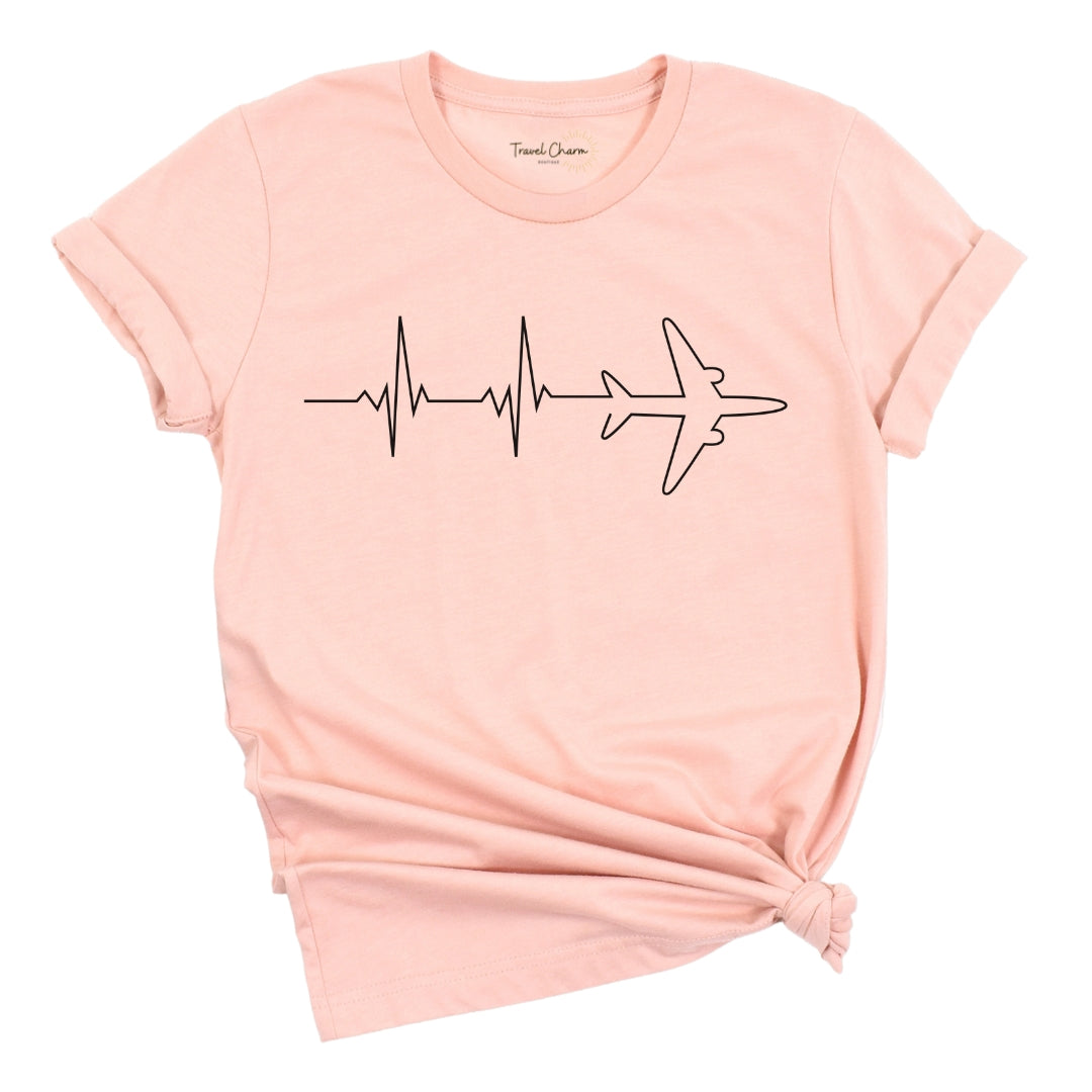 Heartbeat Airplane Premium Tee