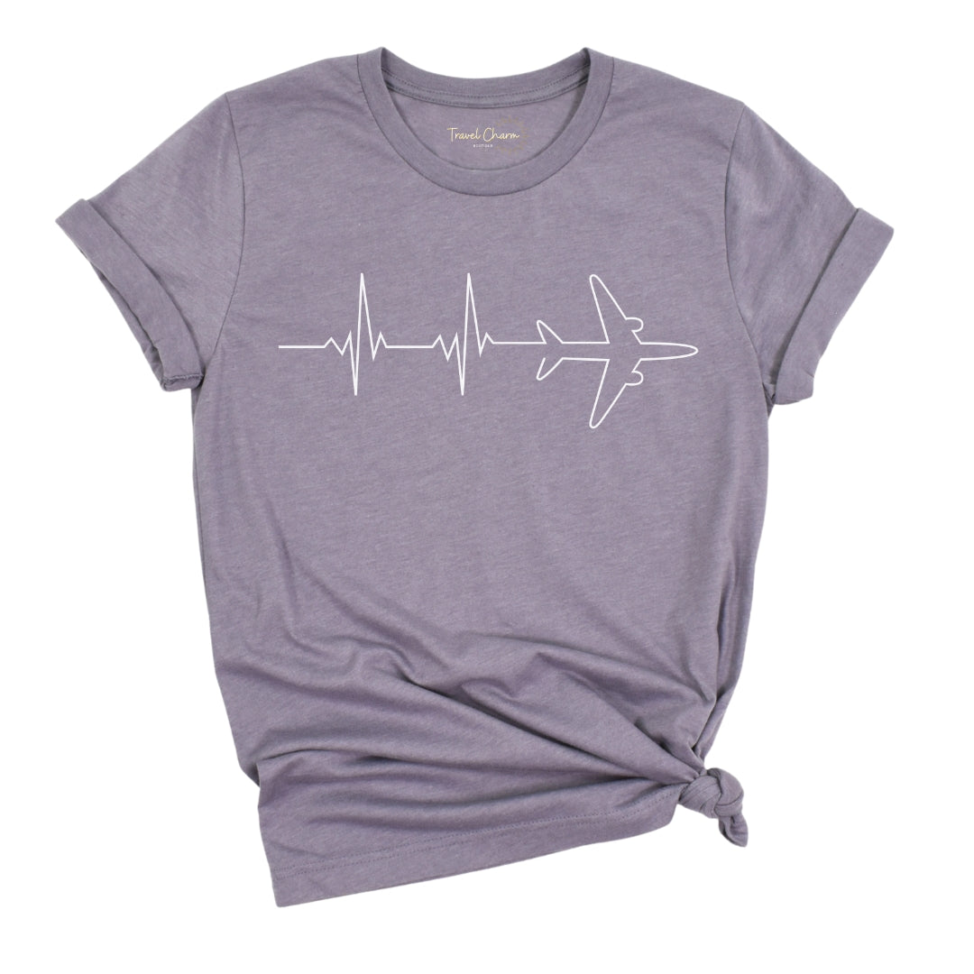 Heartbeat Airplane Premium Tee