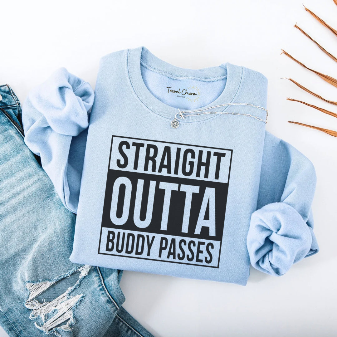 Straight Outta Buddy Passes Premium Sweatshirt