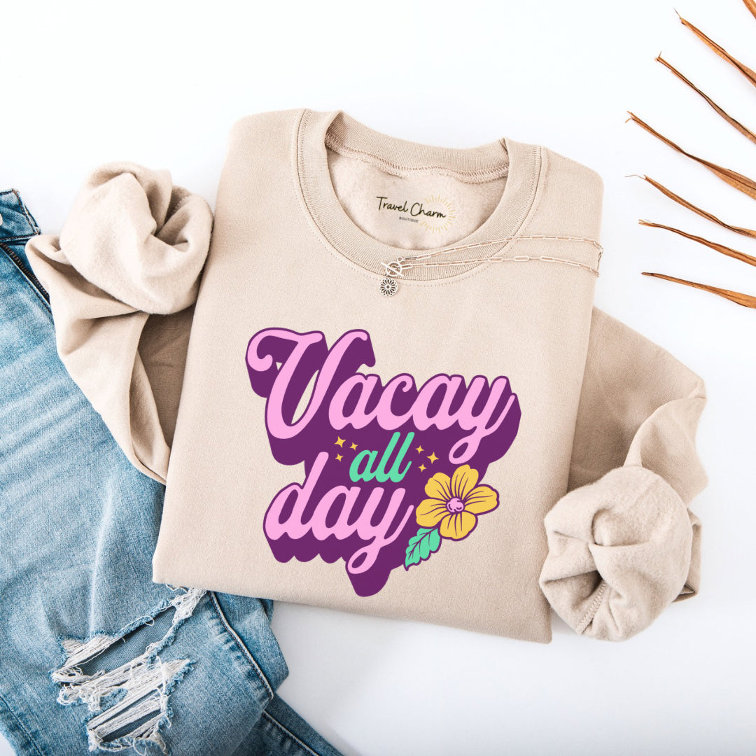 Vacay All Day Premium Sweatshirt