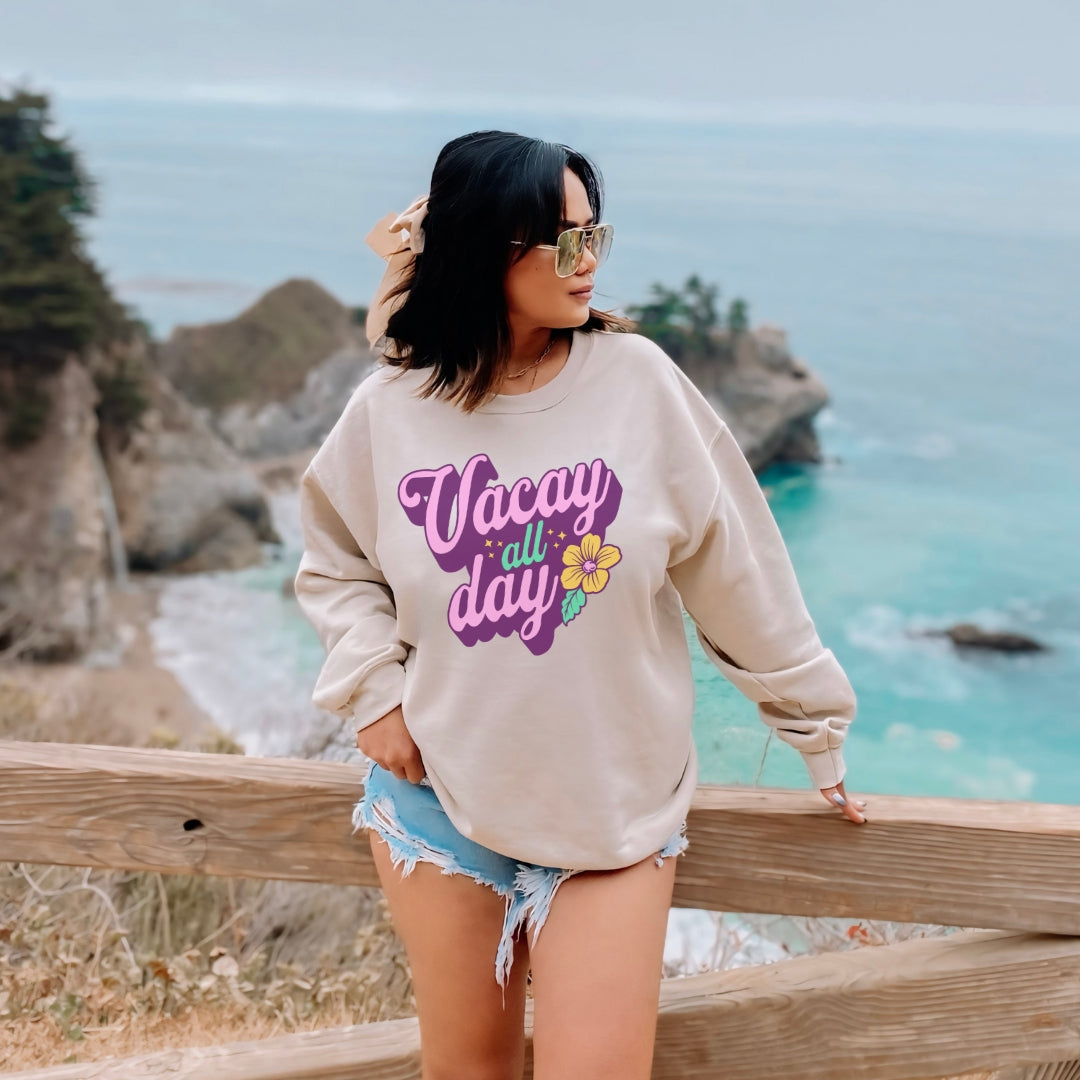 Vacay All Day Premium Sweatshirt
