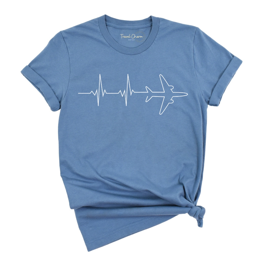 Heartbeat Airplane Premium Tee