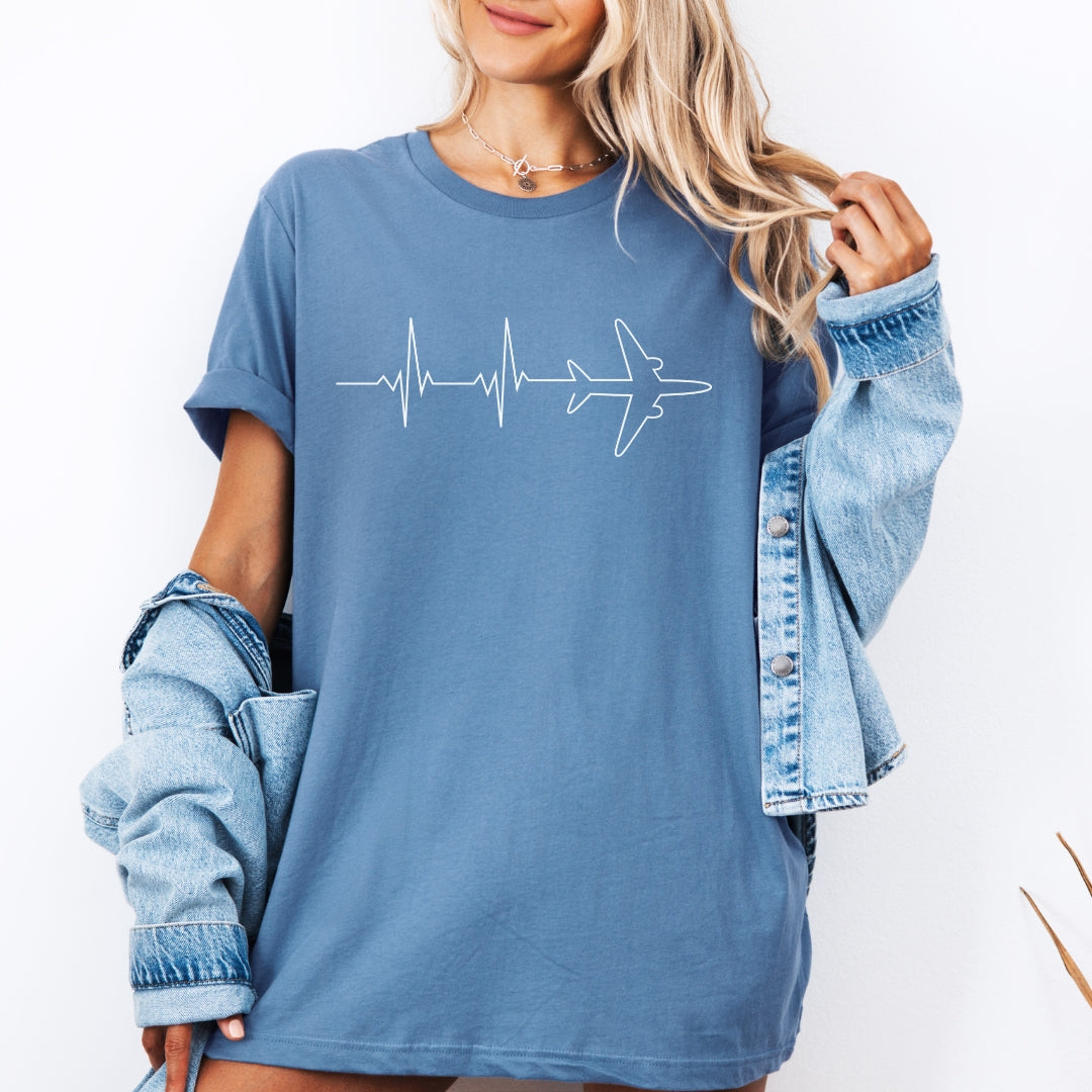 Heartbeat Airplane Premium Tee