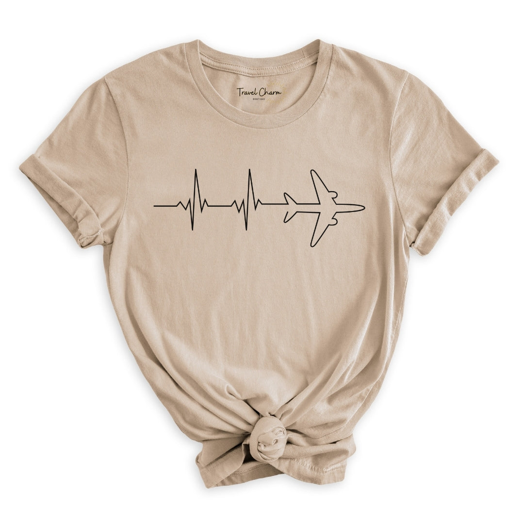 Heartbeat Airplane Premium Tee