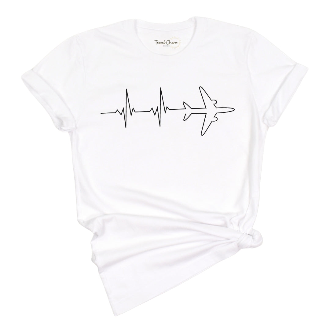 Heartbeat Airplane Premium Tee