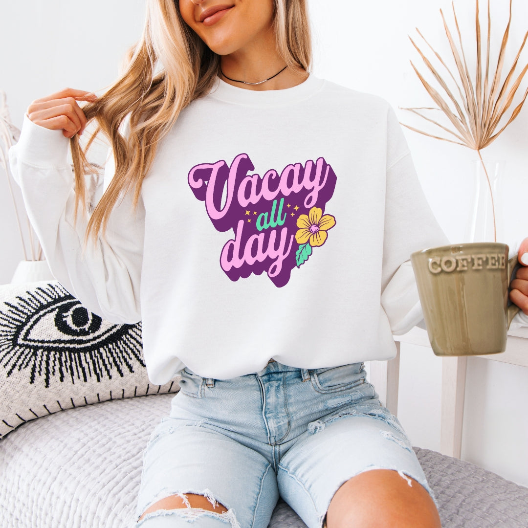 Vacay All Day Premium Sweatshirt