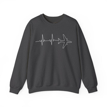 Heartbeat Airplane Premium Sweatshirt
