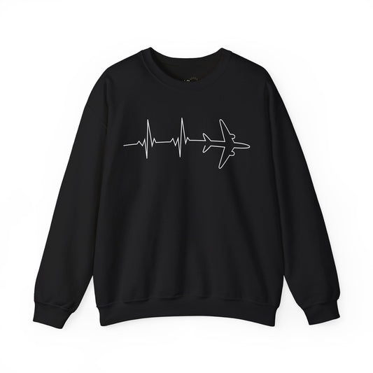 Heartbeat Airplane Premium Sweatshirt