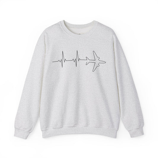 Heartbeat Airplane Premium Sweatshirt