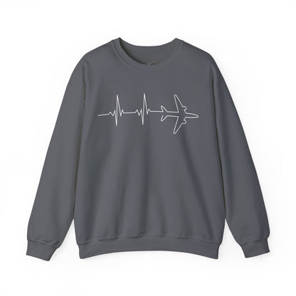 Heartbeat Airplane Premium Sweatshirt