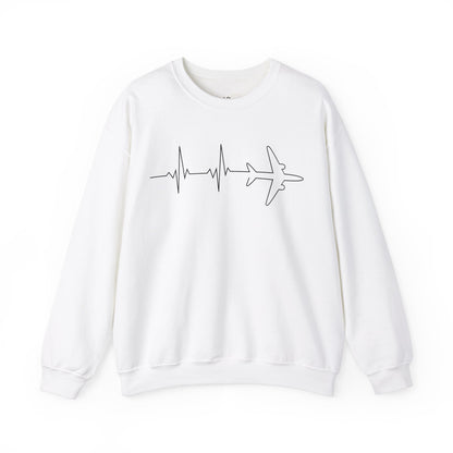 Heartbeat Airplane Premium Sweatshirt