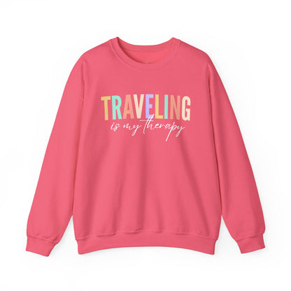 Traveling Is My Therapy Premium Sweatshirt