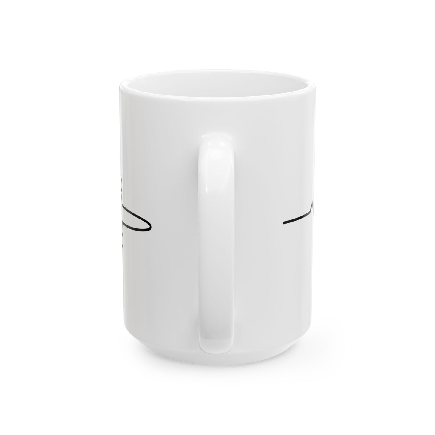 Heartbeat Airplane 15oz Mug