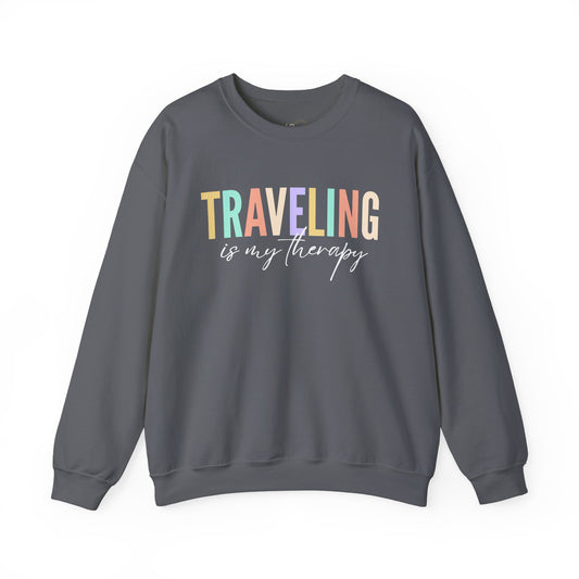 Traveling Is My Therapy Premium Sweatshirt