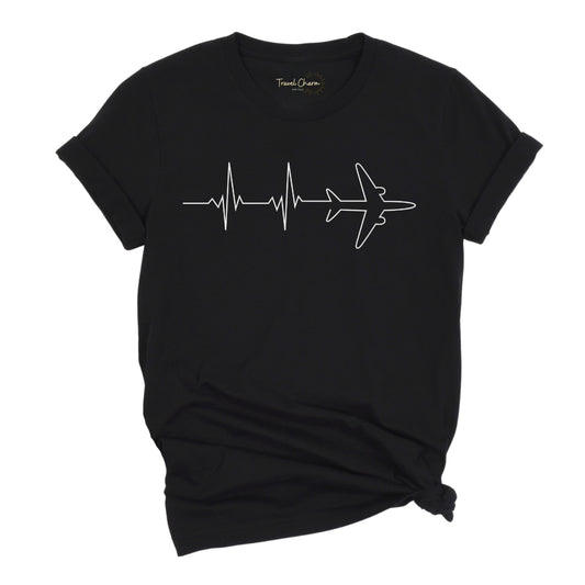 Heartbeat Airplane Premium Tee
