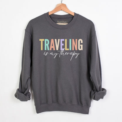 Traveling Is My Therapy Premium Sweatshirt