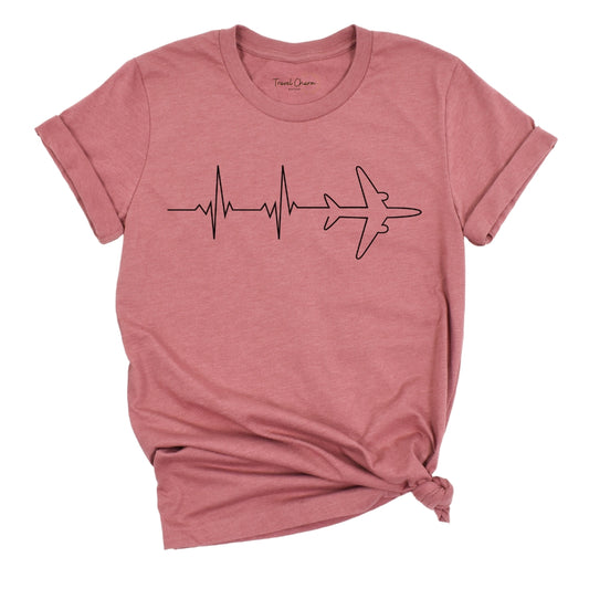 Heartbeat Airplane Premium Tee