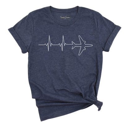 Heartbeat Airplane Premium Tee