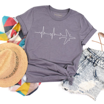 Heartbeat Airplane Premium Tee