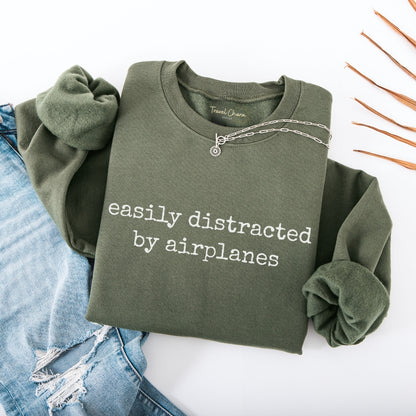 Easily Distracted By Airplanes Premium Sweatshirt