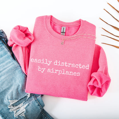 Easily Distracted By Airplanes Premium Sweatshirt