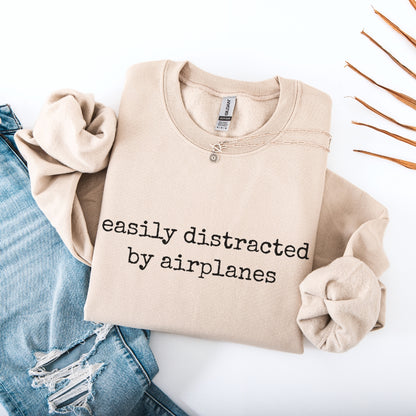 Easily Distracted By Airplanes Premium Sweatshirt