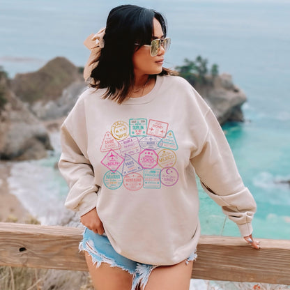 Passport Stamps Premium Sweatshirt