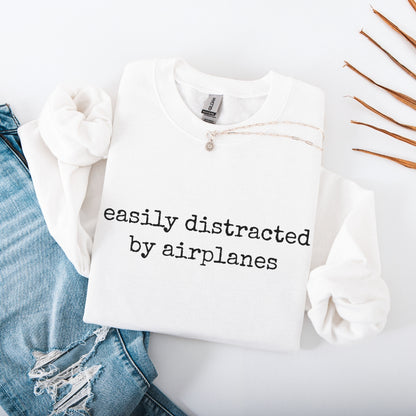 Easily Distracted By Airplanes Premium Sweatshirt